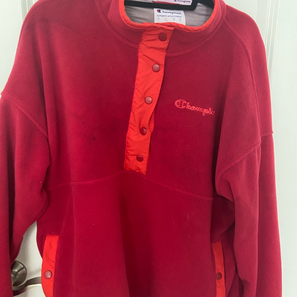 Red and orange champion fleece